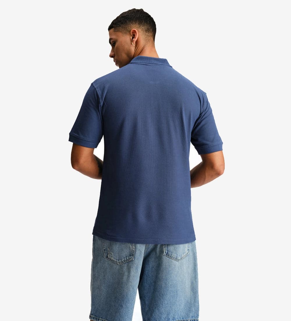 Relaxed Fit Blue Polo T-Shirt