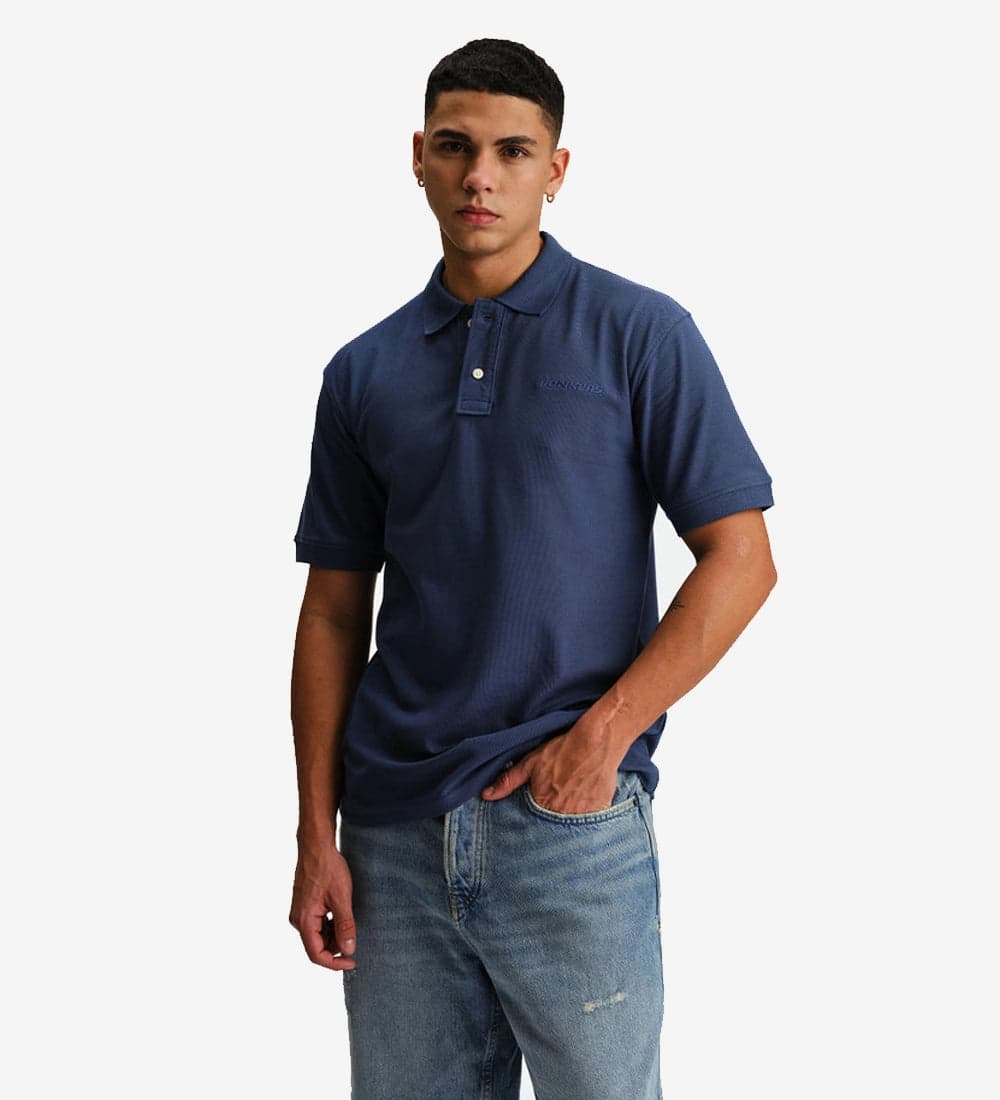 Relaxed Fit Blue Polo T-Shirt