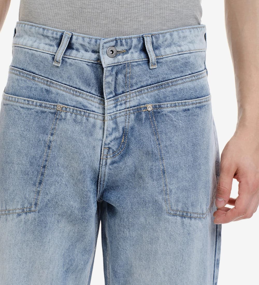 Vintage-Style Straight Fit Jeans