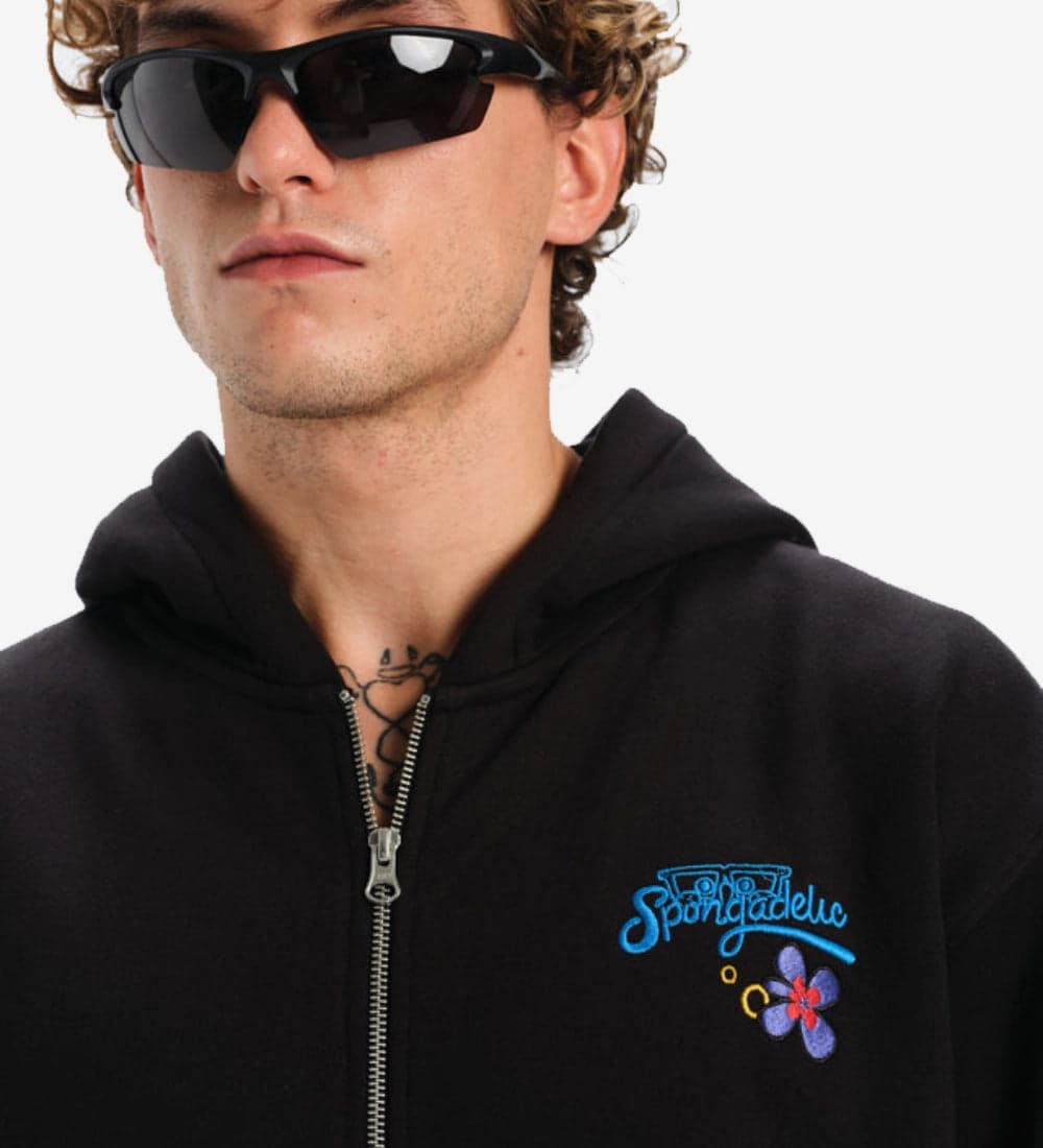 Back Print Zip-Front Jacket