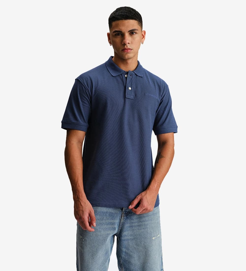 Relaxed Fit Blue Polo T-Shirt