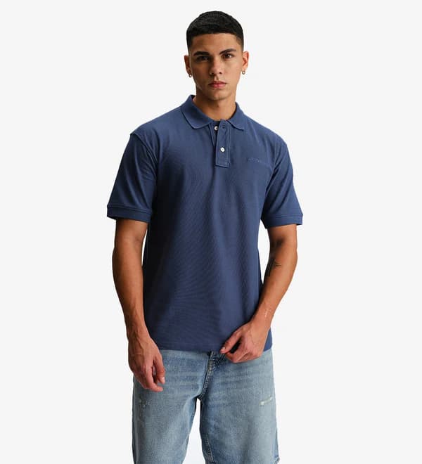 Relaxed Fit Blue Polo T-Shirt